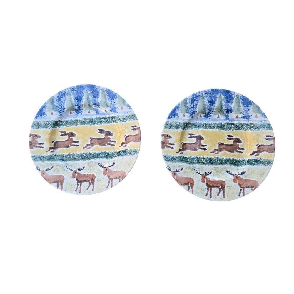 Orvis Woodland Forest Animals 8.5" Salad Plates Made In England